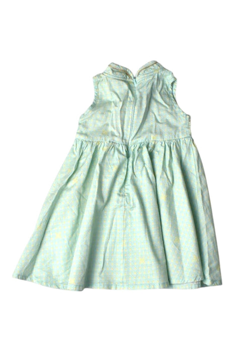 A Green Sleeveless Dresses from Elly in size 12-18M for girl. (Back View)