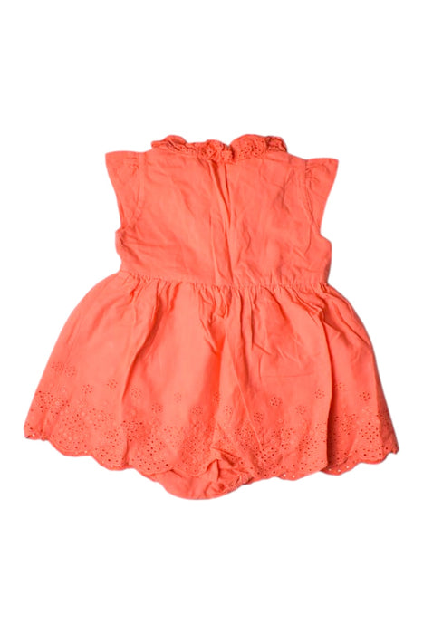 A Orange Sleeveless Dresses from Chateau de Sable in size 3-6M for girl. (Back View)