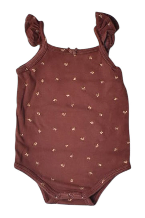 A Brown Sleeveless Bodysuits from Jamie Kay in size 6-12M for girl. (Front View)