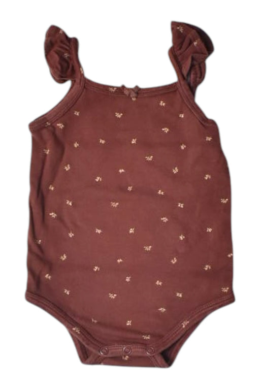 A Brown Sleeveless Bodysuits from Jamie Kay in size 6-12M for girl. (Front View)