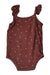 A Brown Sleeveless Bodysuits from Jamie Kay in size 6-12M for girl. (Back View)