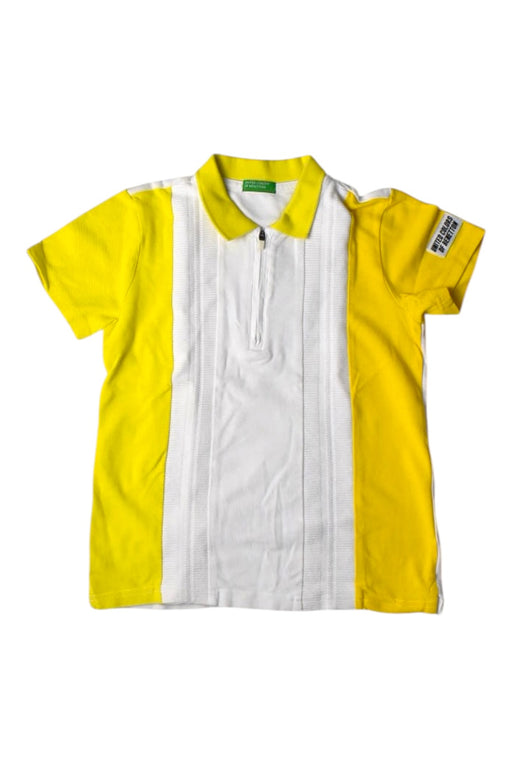 A Yellow Short Sleeve Polos from United Colors Of Benetton in size 10Y for girl. (Front View)