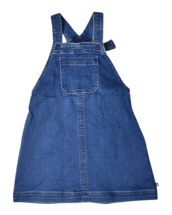 A Blue Overall Dresses from Petit Bateau in size 6T for girl. (Front View)