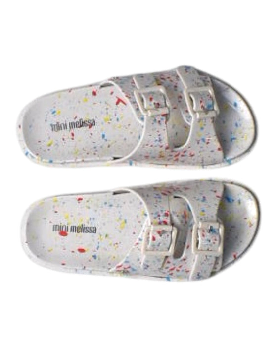 A Multicolour Sandals from Mini Melissa in size 6T for girl. (Back View)