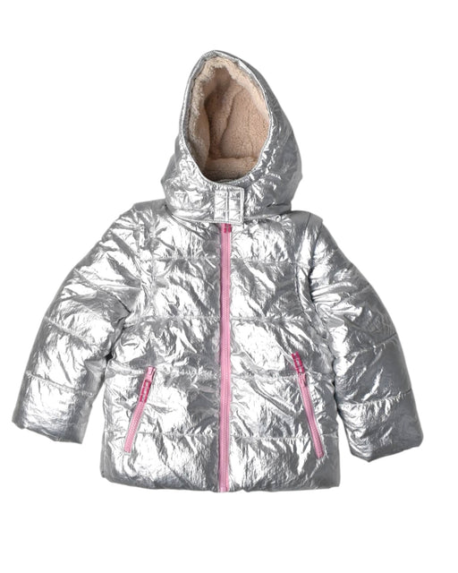 A Silver Puffer/Quilted Coats & Outerwear from Boden in size 4T for girl. (Front View)
