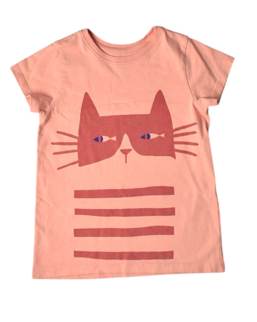 A Peach Short Sleeve T Shirts from Tea in size 6T for girl. (Front View)