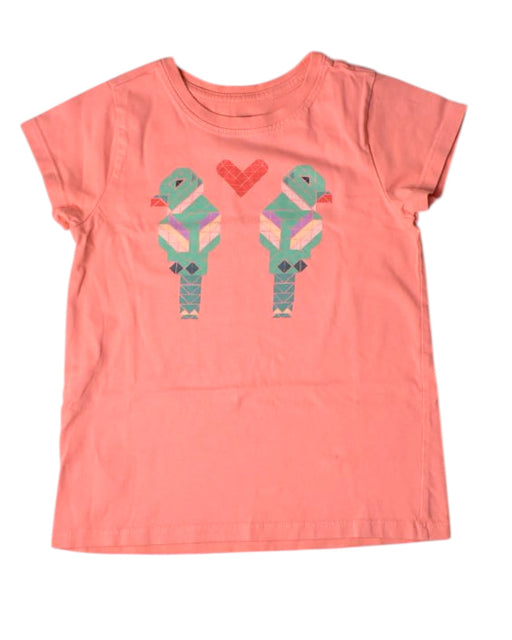 A Pink Short Sleeve T Shirts from Tea in size 6T for girl. (Front View)