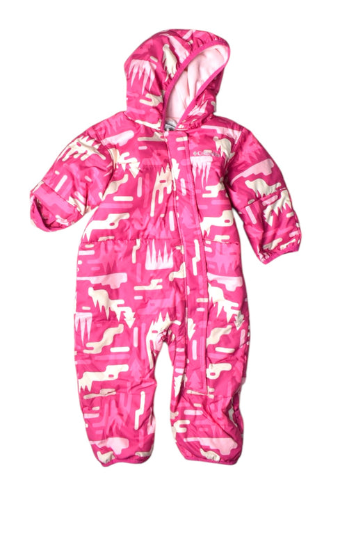 A Pink Snowsuits from Columbia in size 6-12M for girl. (Front View)