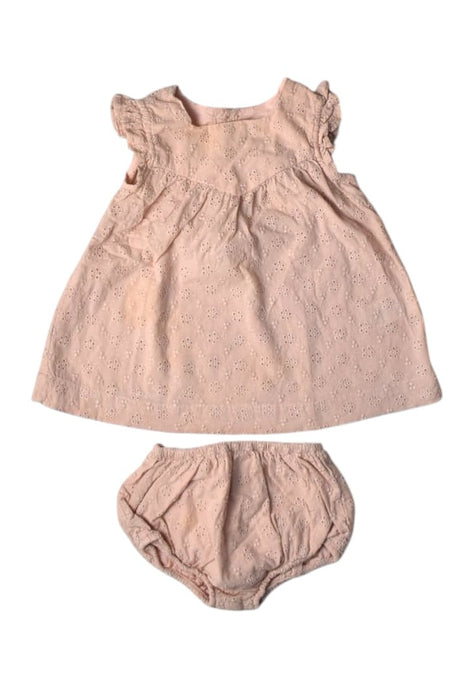 A Beige Dress Sets from Petit Bateau in size 6-12M for girl. (Front View)