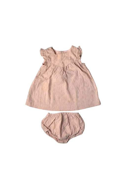 A Beige Dress Sets from Petit Bateau in size 6-12M for girl. (Front View)