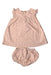 A Beige Dress Sets from Petit Bateau in size 6-12M for girl. (Back View)