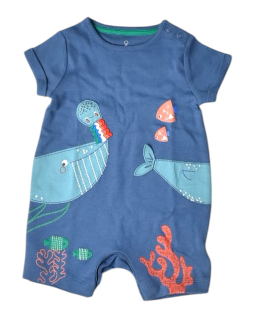 A Blue Short Sleeve Rompers from Mothercare in size 3-6M for boy. (Front View)