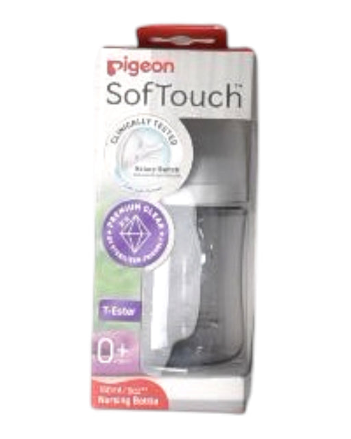 A White Bibs from Pigeon in size Newborn for maternity. (Front View)