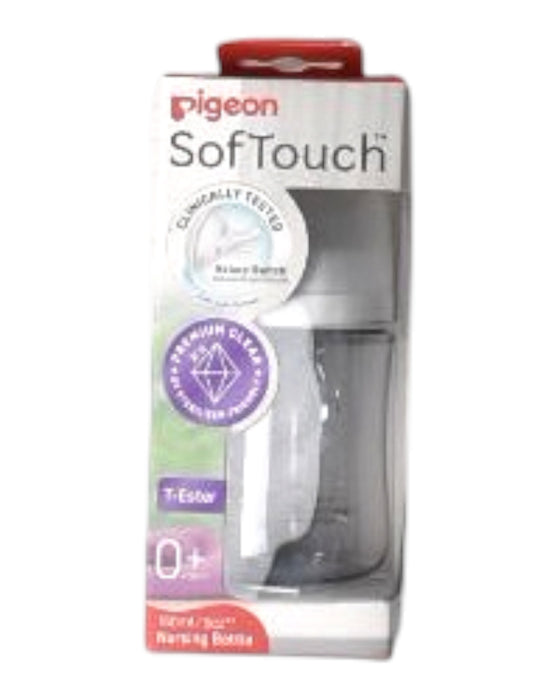 A White Bibs from Pigeon in size Newborn for maternity. (Front View)