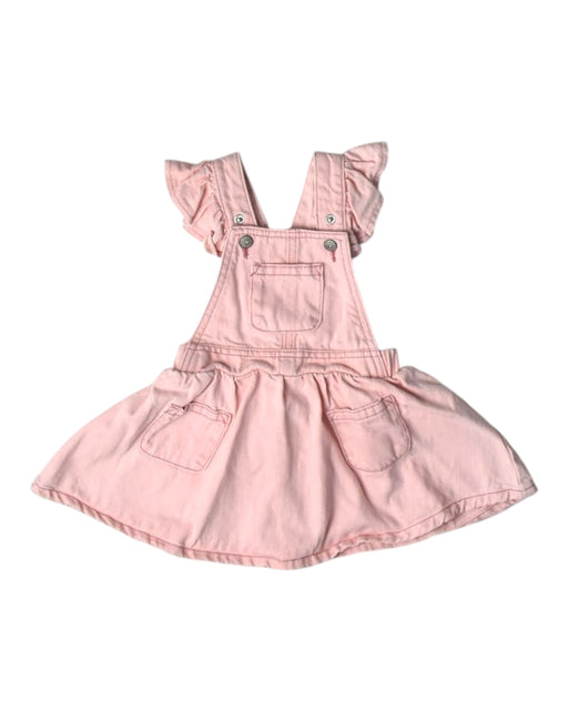 A Pink Overall Dresses from Fox & Finch in size 6-12M for girl. (Front View)