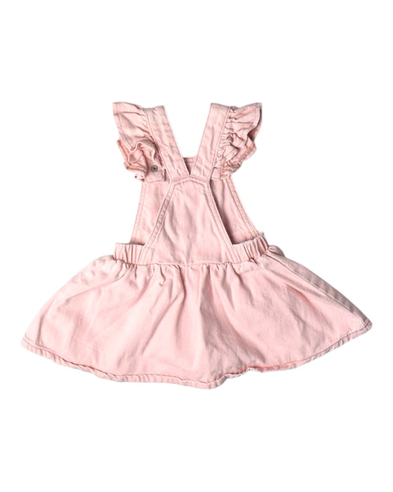 A Pink Overall Dresses from Fox & Finch in size 6-12M for girl. (Back View)