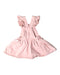 A Pink Overall Dresses from Fox & Finch in size 6-12M for girl. (Back View)