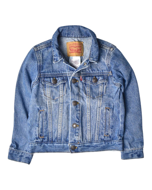 A Blue Lightweight Jackets from Levi's in size 4T for neutral. (Front View)