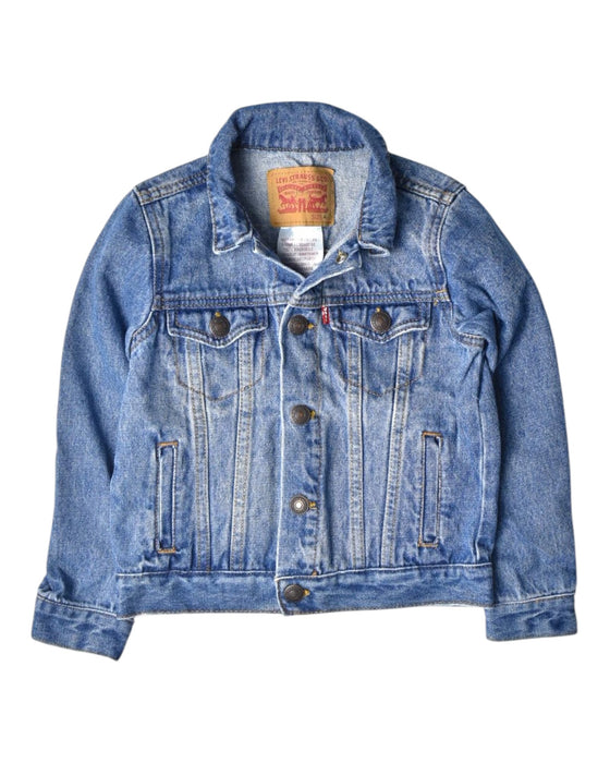 A Blue Lightweight Jackets from Levi's in size 4T for neutral. (Front View)