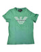 A Green Short Sleeve T Shirts from Emporio Armani in size 6T for boy. (Front View)