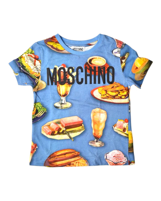 A Multicolour Short Sleeve T Shirts from Moschino in size 5T for boy. (Front View)