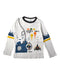 A White Long Sleeve T Shirts from Boboli in size 5T for boy. (Front View)