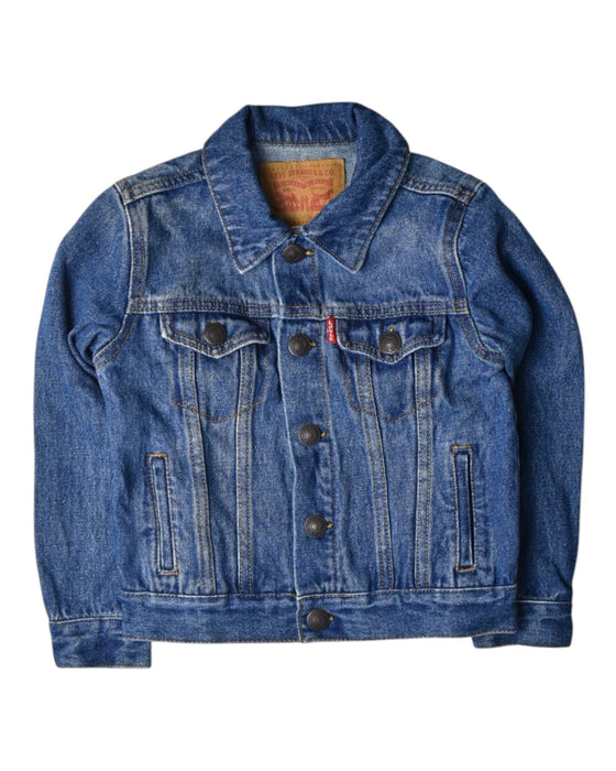 A Blue Lightweight Jackets from Levi's in size 4T for neutral. (Front View)