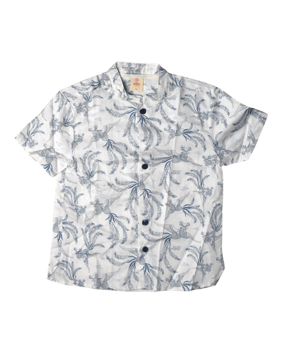 A White Short Sleeve Shirts from Elly in size 5T for boy. (Front View)