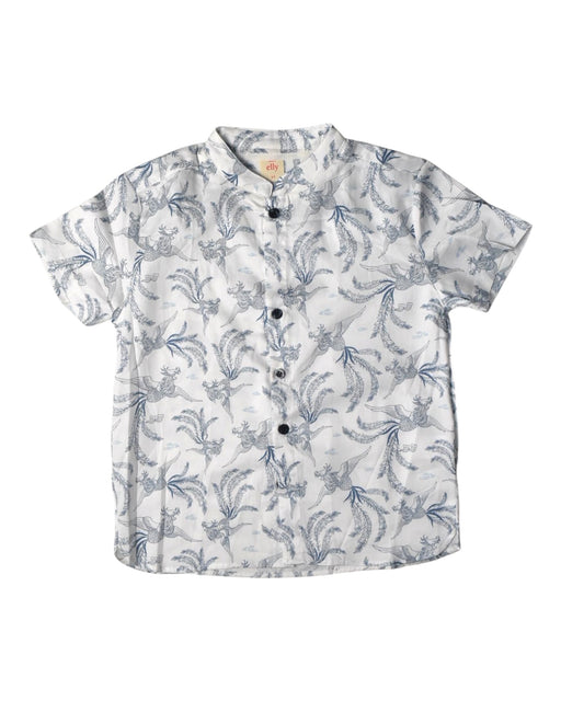 A White Short Sleeve Shirts from Elly in size 6T for boy. (Front View)