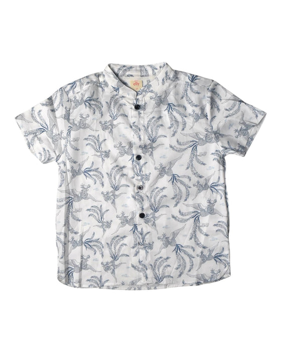 A White Short Sleeve Shirts from Elly in size 6T for boy. (Front View)