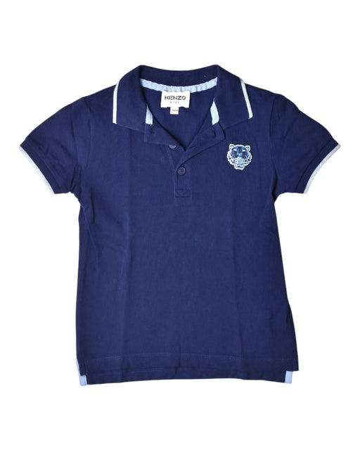 A Blue Short Sleeve Polos from Kenzo in size 5T for boy. (Front View)