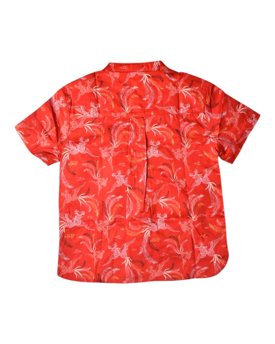 A Red Short Sleeve Shirts from Elly in size 5T for boy. (Back View)