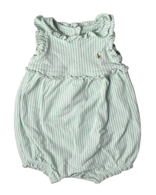 A Green Sleeveless Rompers from Ralph Lauren in size 6-12M for girl. (Front View)