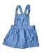 A Blue Overall Dresses from Petit Bateau in size 12-18M for girl. (Front View)