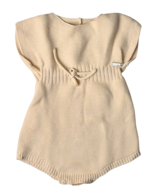 A Beige Short Sleeve Rompers from Condor Barcelona in size 0-3M for girl. (Front View)