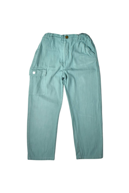 A Teal Casual Pants from Le Petit Society in size 6T for boy. (Front View)