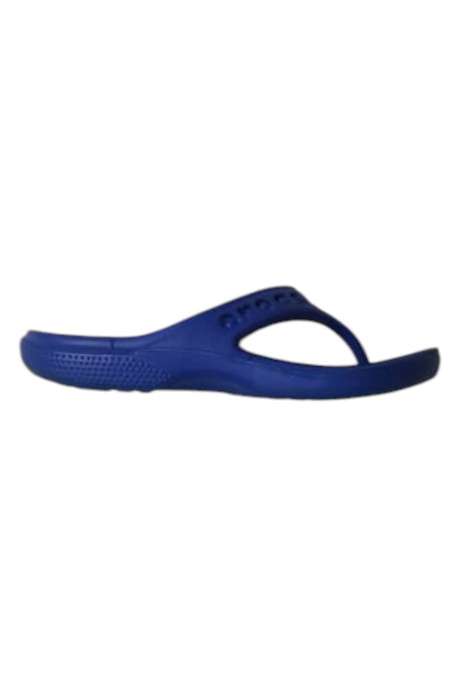 A Blue Flip Flops from Crocs in size 5T for boy. (Front View)