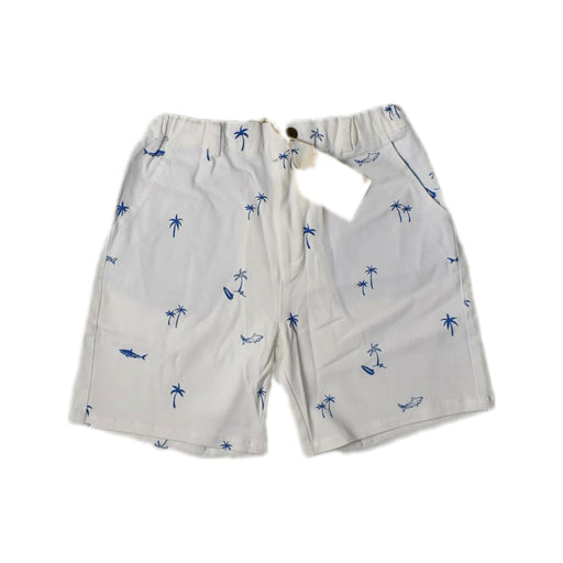 A White Shorts from Le Petit Society in size 8Y for boy. (Front View)