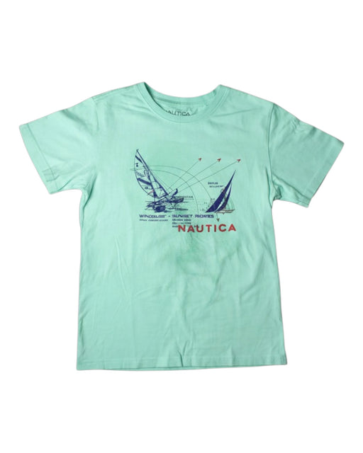 A Blue Short Sleeve T Shirts from Nautica in size 9Y for boy. (Front View)
