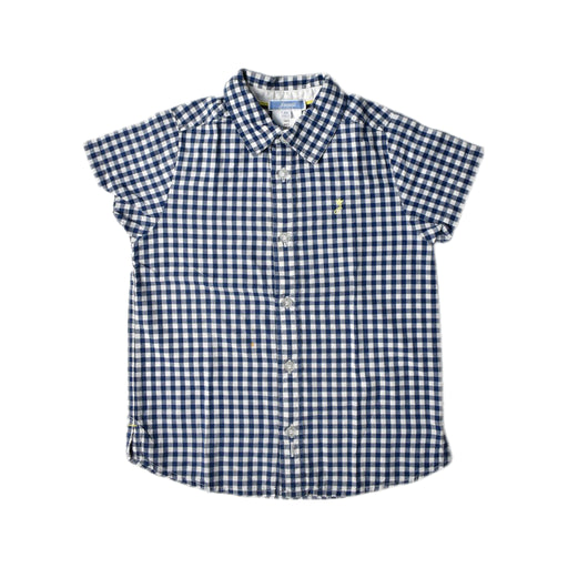 A Blue Short Sleeve Shirts from Jacadi in size 4T for boy. (Front View)