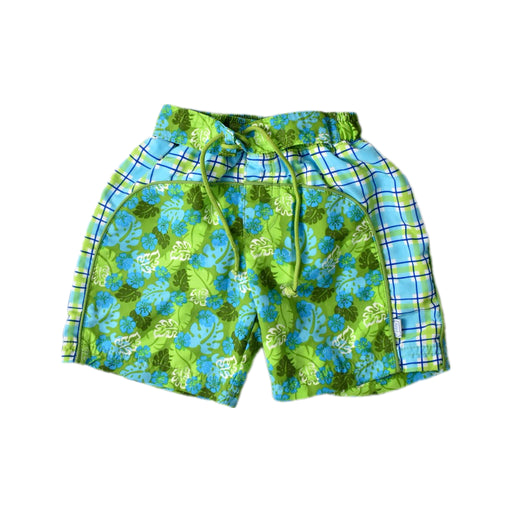 A Green Swim Shorts from i play in size 6-12M for boy. (Front View)