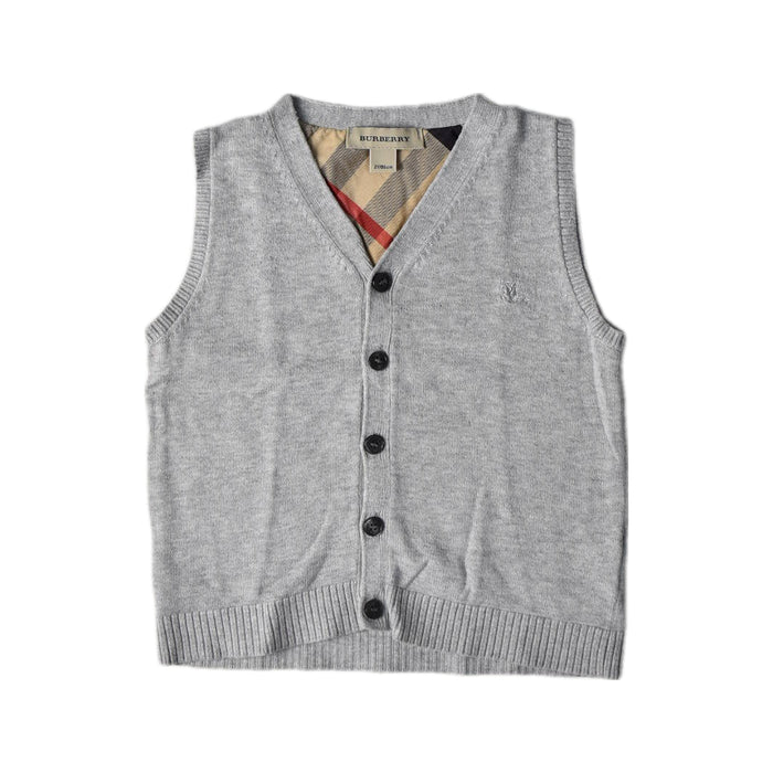 A Grey Dress Up Vests from Burberry in size 18-24M for neutral. (Front View)