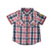 A Red Short Sleeve Shirts from Guess in size 3T for boy. (Front View)