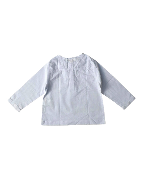 A Blue Long Sleeve Shirts from Gocco in size 6-12M for boy. (Back View)