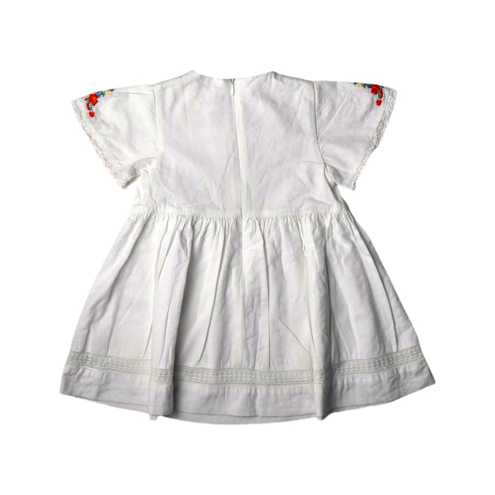 A White Short Sleeve Dresses from Tartine et Chocolat in size 3T for girl. (Back View)