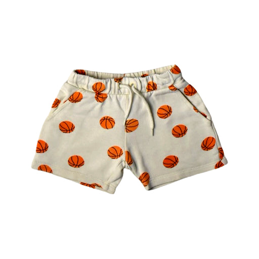 A White Shorts from Mini Rodini in size 12-18M for boy. (Front View)
