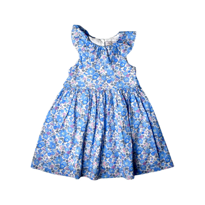 A Blue Sleeveless Dresses from Lily Rose in size 3T for girl. (Front View)