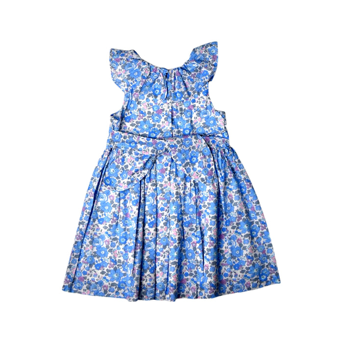 A Blue Sleeveless Dresses from Lily Rose in size 3T for girl. (Back View)