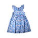 A Blue Sleeveless Dresses from Lily Rose in size 3T for girl. (Back View)