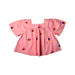 A Pink Short Sleeve Tops from Bonton in size 3T for girl. (Front View)